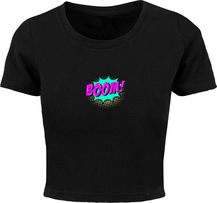 Merchcode Ladies BOOM Comic Cropped Tee - 118545