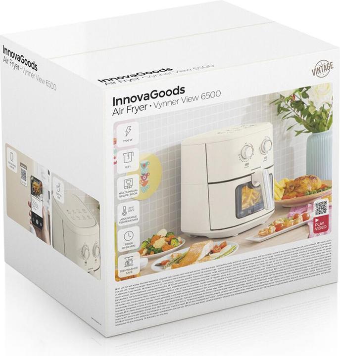 Immagine prodotto InnovaGoods Friggitrice ad aria calda Vynner Pro 6500 Creme 1700 W 6,5 L Noble