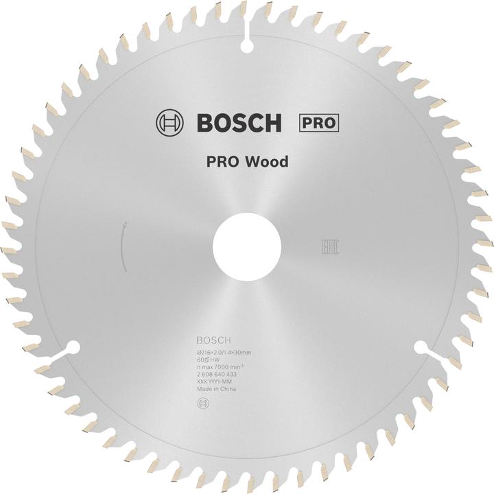 Actual product image Bosch Professional Zubehör PRO Wood circular saw blade, 216 x 2 x 30 mm