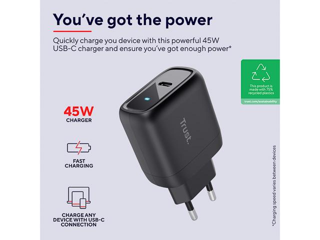 Immagine prodotto Trust Parete di ricarica per dispositivi mobili 45W (45 W)