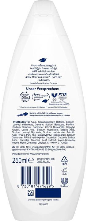 Actual product image Dove Essential Fresh Care shower gel 250 ml (250 ml)