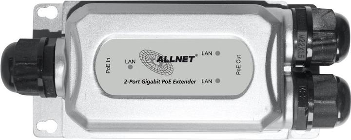 Produktbild Allnet poe 2x extender repeater outdoor switch ip67 ieee802.3bt in - 2xat out all-pr2013o-30w