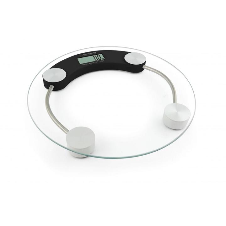 Esperanza EBS007K - Elektronische Personenwaage - 180 kg - 100 g - kg,lb - Kreis - Schwarz (180 kg)
