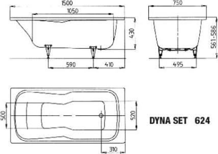 Immagine prodotto Kaldewei Dyna set 624 150x75cm