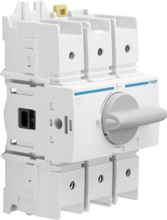 Actual product image Hager Switch-disconnector 3-pole HAD312 125A for top-hat rail or mounting plate