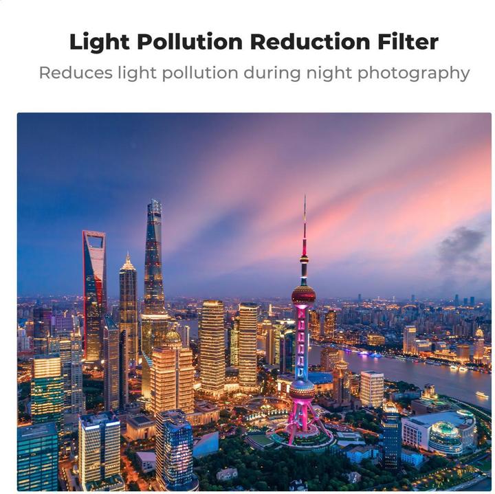 Actual product image K&F Concept Anti Light Pollution Filter,HD, Anti-Reflection Green Coating, Waterproof and Scratch Resistant on o (Osmo Pocket 3)