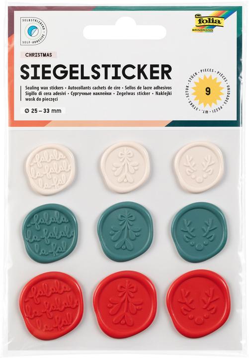 Produktbild Folia Siegel Sticker CHRISTMAS, 9 Stück