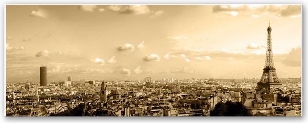 Produktbild Trenddeko Paris Skyline - Panorama (50 x 100 cm)