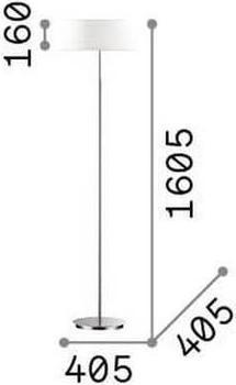 Actual product image Ideal lux HILTON Floor lamp E14 2-fold ⌀405mm White 075488 (E14)