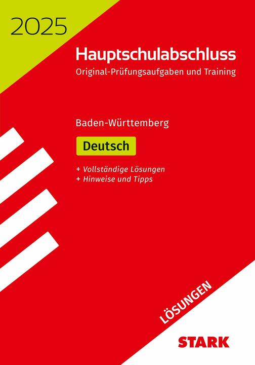 Produktbild Lösungen zu Original-Prüfungen und Training Hauptschulabschluss 2025 - Deutsch 9. Klasse (Deutsch, 2024)