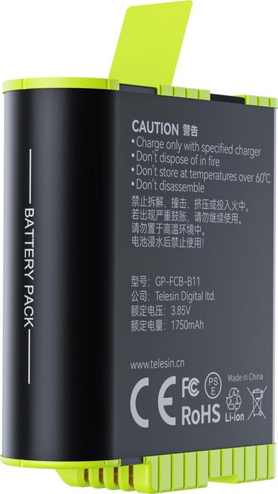 Immagine prodotto Telesin Batteria a carica rapida per GoPro Hero 11/10/9 GP-FCB-B11 (GoPro Hero 9)