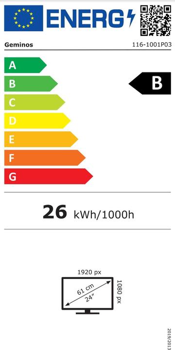 Energy Label Mobile Pixels Geminos T (1920 x 1080 pixels, 24")