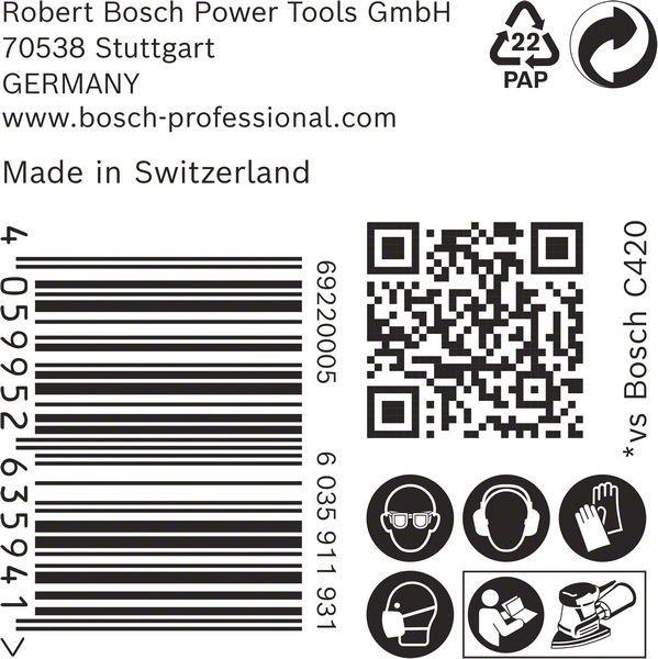 Produktbild Bosch Professional Zubehör EXPERT C470 Schleifpapier, 100 x 150 mm, G 180, 50 Stück (G180)