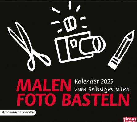 Produktbild times&more Bastelkalender schwarz 2025 (Kein Einband, Deutsch)
