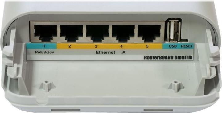 Produktbild MikroTik RBOMNITIKUPA-5HND - RouterBOARD, 600MHz, 128MB RAM, 5-Ports (200 Mbit/s)