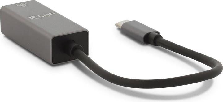 Produktbild LMP USB-C-auf-Gigabit-Ethernet-Adapter, grau (USB-C, RJ45 (1x))