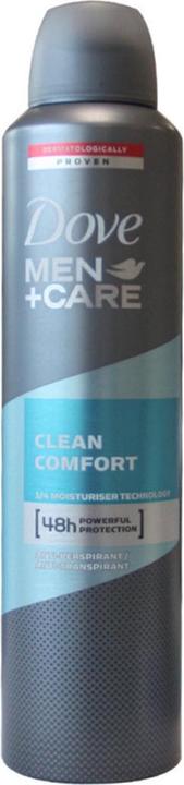 Produktbild Dove Men+Care Clean Comfort Anti-Perspirant Deodorant Spray 250ml (Spray, 250 ml)