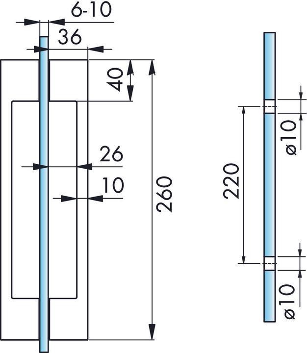 Actual product image Pauli+Sohn Glass door handles
