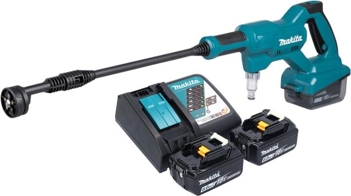Actual product image Makita DHW 180 RG cordless pressure washer 18 V 24 bar + 2x rechargeable battery 6.0 Ah + charger (Rechargeable battery operated)