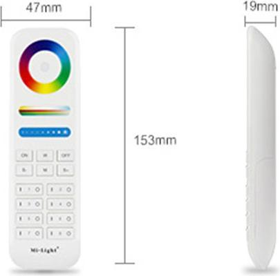 Actual product image Milight 8-zone remote control RGB+KW/WW (RGBCCT) incl. wall bracket