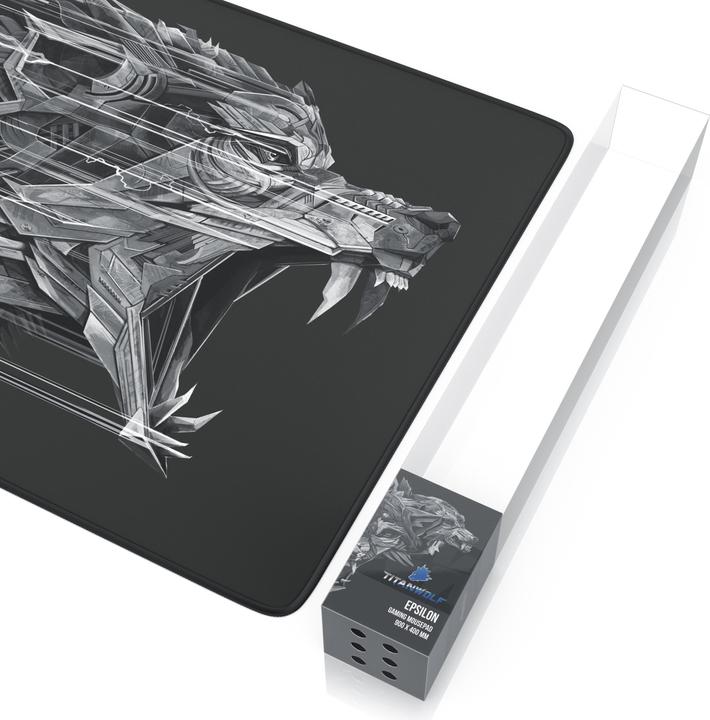 Immagine prodotto Titanwolf Tappetino per mouse da gioco, 900 x 400 mm XXL, migliora la precisione e la velocità, nero (Largamente)