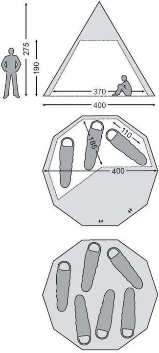 Actual product image Nordisk Alfheim 12.6 m² Inner Cabin Technical Cotton (Dome tent, 3 kg, 3 persons)