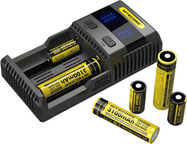 Image du produit Nitecore SC2 Chargeur rapide 3A (1 pcs, 14500, 16340, 18650, AA, AAA, AAAA, Piles rechargeables + chargeur)