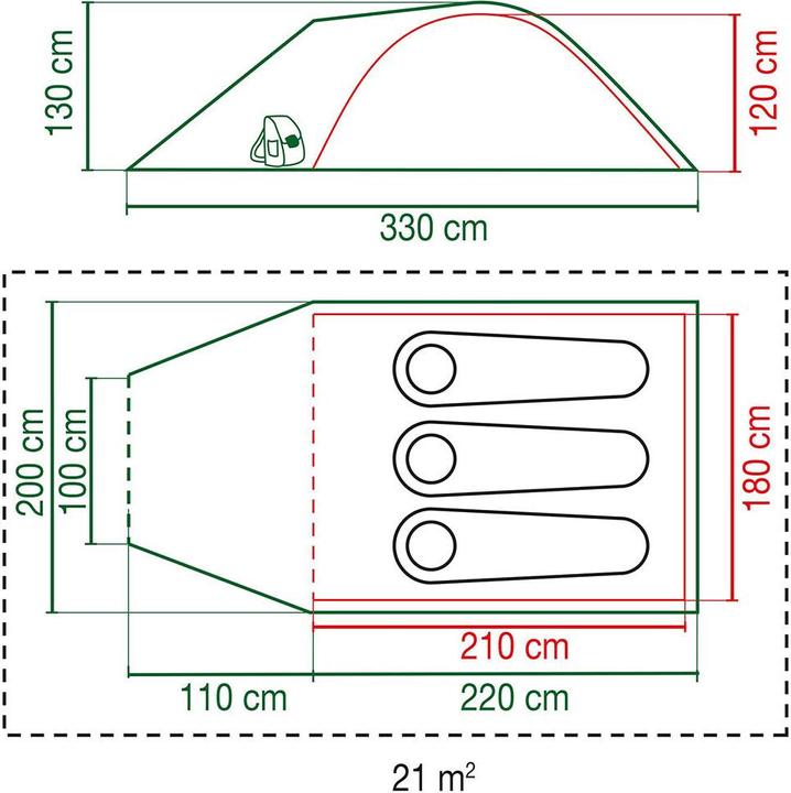 Actual product image Coleman Kobuk Valley 3 Plus (Dome tent, 5.10 kg, 3 persons)