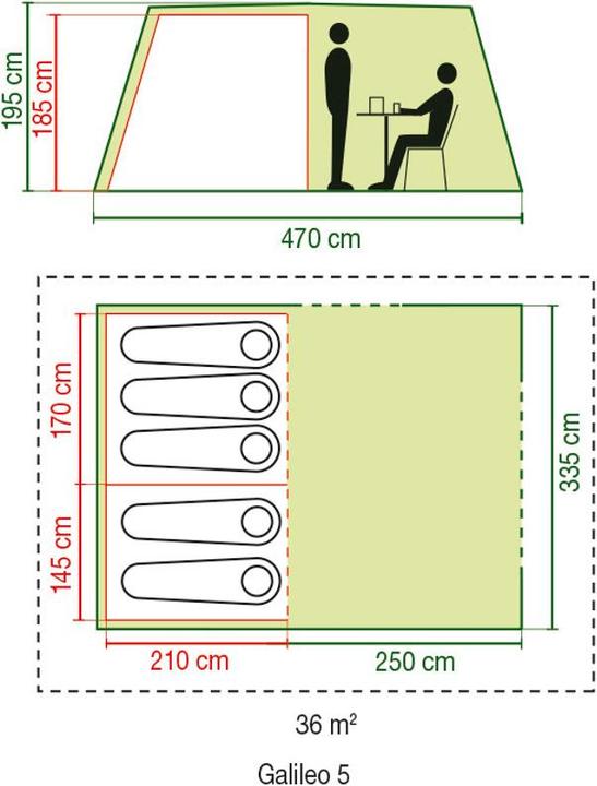 Produktbild Coleman Galileo (Tunnelzelt, 15.80 kg, 5 Personen)