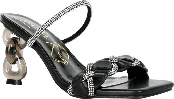 Immagine prodotto Where's That From New Sandali Diamante PU Tacco Medio Donna (37)