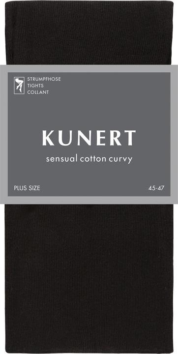 Image du produit Kunert Sensual Cotton Curvy Collant, couleur 007 noir, taille 43-45 (43 - 45)