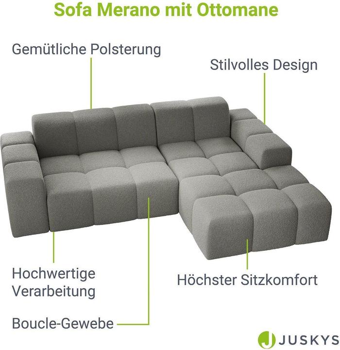 Produktbild Juskys Sofa Merano Rechts (Ecksofa)