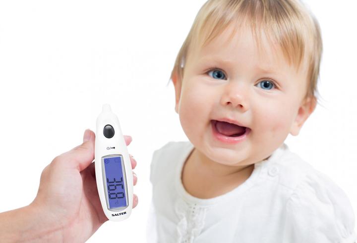 Produktbild Salter TE-150-EU Digitales Fieberthermometer Kontakt-Thermometer Weiss Ohr Tasten (Ohr)