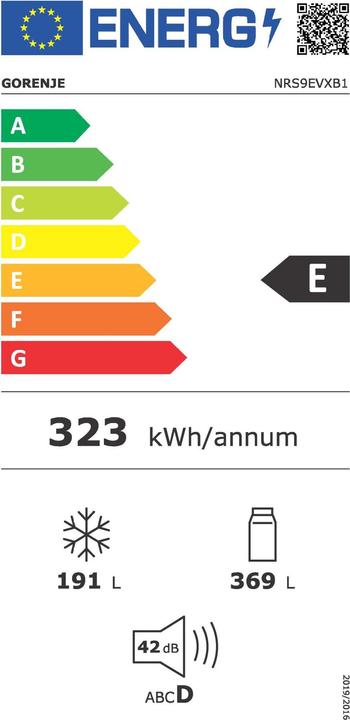 Etichetta energetica Gorenje Frigorifero-congelatore SbS (560 l)