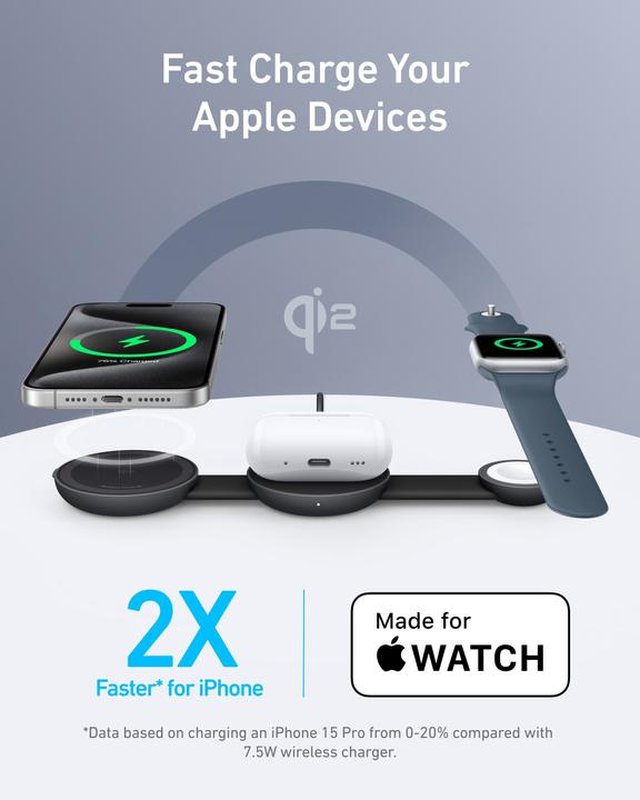 Actual product image Anker MagGo Wireless Charging Station (15 W)