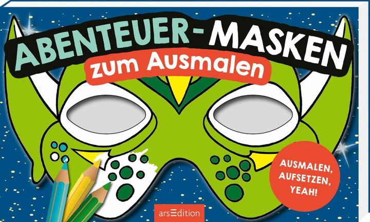 Actual product image Adventure masks to colour in