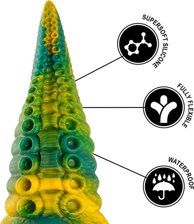 Image du produit Epic Godemiché Vert à Tentacules Cetus, Petite Taille