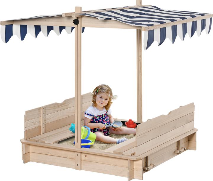 Produktbild Outsunny Sandkasten mit verstellbarem Dach