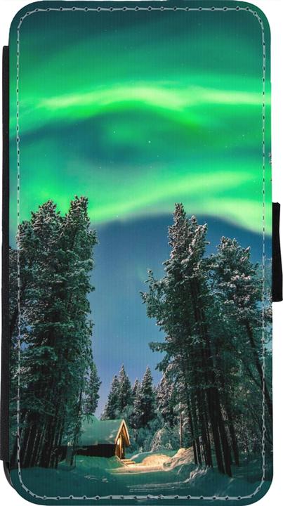 Produktbild PhoneLook Hülle Wallet schwarz Winter 22 Northern Lights (Apple iPhone 11 Pro)