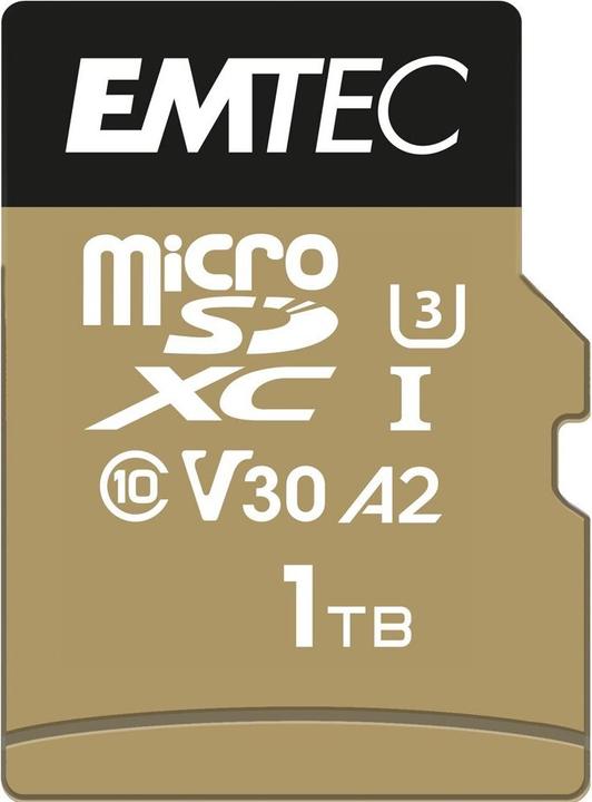 Image du produit Emtec mSD 1TB UHS-I U3 V30 A2 SpeedIN (1000 Go, microSDXC, U3, UHS-I)