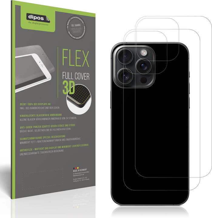 Actual product image Dipos Full Cover Screen Protector Matte (1 Piece, Apple iPhone 15 Pro Max)