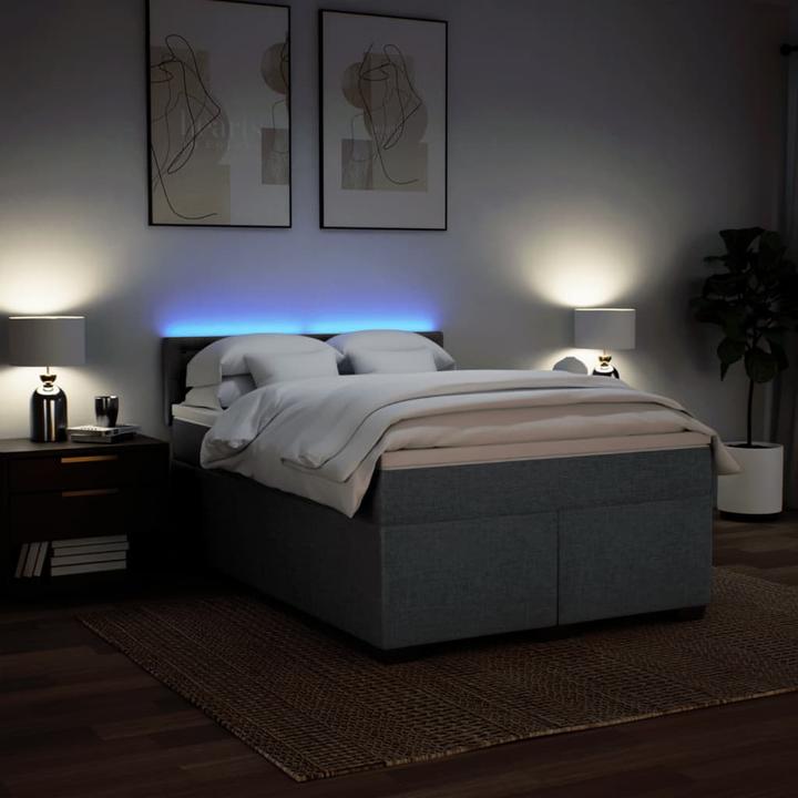 Image du produit VidaXL Bo x lit de saut avec matelas 140 x 200 cm Tissu (140 x 200, 140 x 200)
