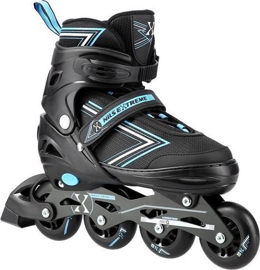 Nils Rollschuhe/Hockey-Skates NH11912 schwarz-blau - PU76 mm/82A (M 35-38) (35)