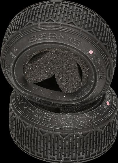 Actual product image HB Racing HB BEAMS TIRE PINK COMPOUND (1.9/48x80mm/2pcs) - WR8