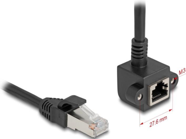 Actual product image Delock Network extension cable RJ45 plug to RJ45 socket (F/UTP, CAT6, 1 m)