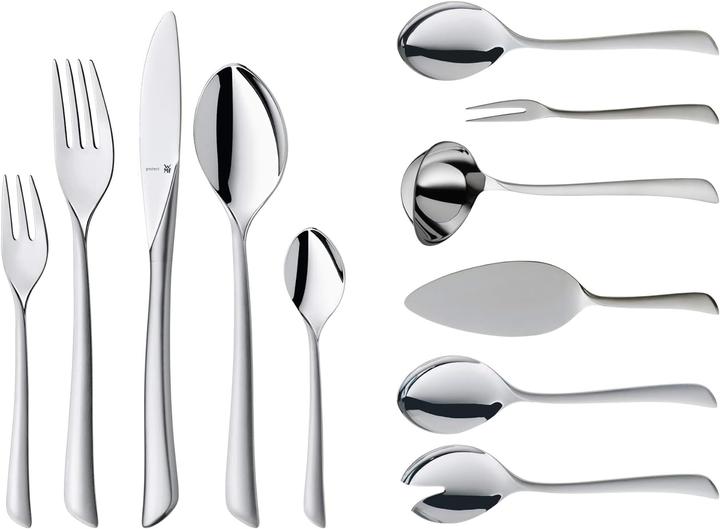 Productafbeelding WMF Bestekset 12 personen Virginia 66st hol handvat roestvrij staal 18/10 mat (66 Stuk, Bestekset)