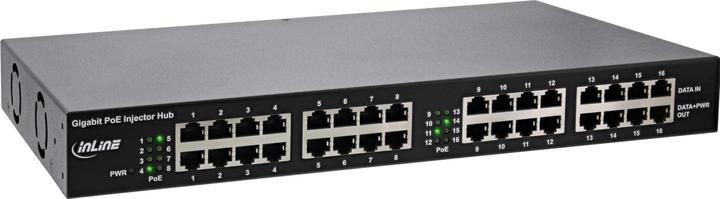 Actual product image InLine PoE+ Gigabit Network Injector Hub 16 Port (16x PoE+) (802.3at (PoE+), 250 W)