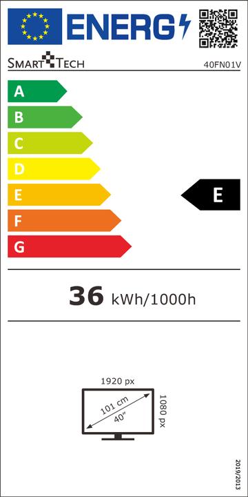 Etichetta energetica Smart Tech 40FN01V3 (40", LED)