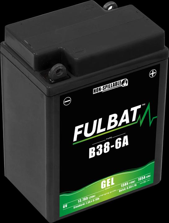Actual product image Fulbat Motorbike battery gel B38-6A (3L3P) 6V 13Ah (6 V, 13 Ah, 105 A)