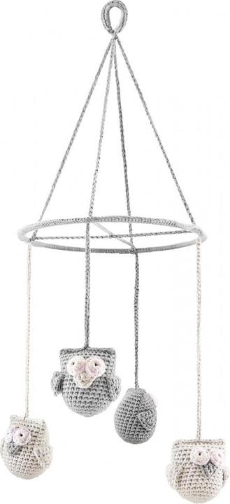 Image du produit Maylily Mobile au crochet Hiboux cream